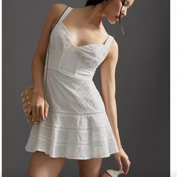 Mare Mare x Anthropologie Corset Boho Peasant Hipster Hippie Art Mini Dress - Picture 6 of 6